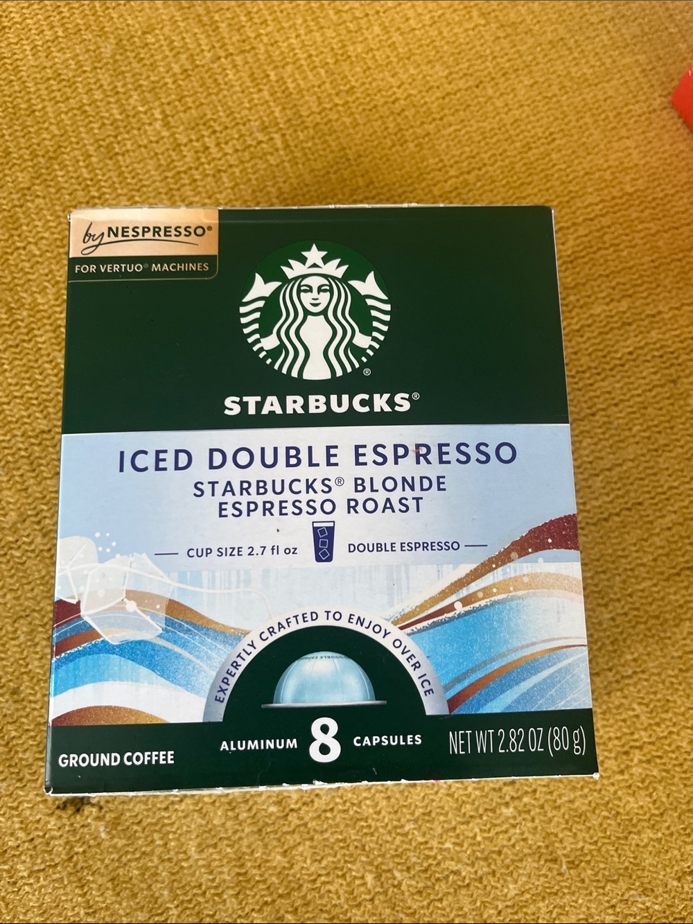 Starbucks Iced Double Espresso Blonde Roast - Green & Light Blue Packaging